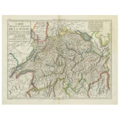 Physical & Political Map of Switzerland: Ende des 18. Jahrhunderts – Mentelle Atlas