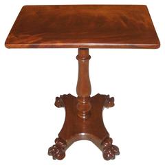 19th Century Neoclassical Side or Lamp Table of Figured Mahogany 4