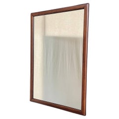 Mid-Century Modern Sculpted Walnut Mirror