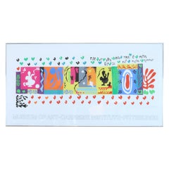 Large Framed 1974 Matisse Exhibition Screen Print