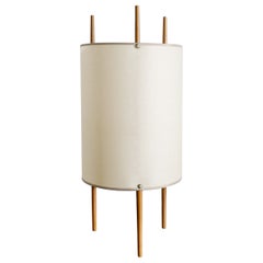 Lampe de bureau n° 9 Isamu Noguchi en bois et papier produite par Knoll, années 1940