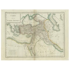 Antique Map of Asian Turkey, Levant, and Mesopotamia by Tardieu, circa 1802