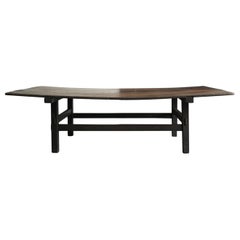 Beautiful Japanese old wood grain low table/Early 20th/Wooden coffee table