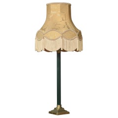 Hohe korinthische Säulen-Tischlampe aus Messing