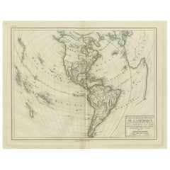 Antique Map of North and South America by Pierre Antoine Tardieu (1784-1869)