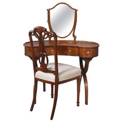 Mahogany kidney shaped lady’s dressing table