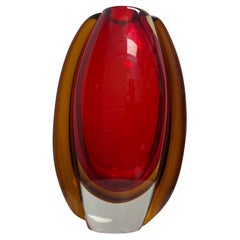 1970s Murano Sommerso Vase