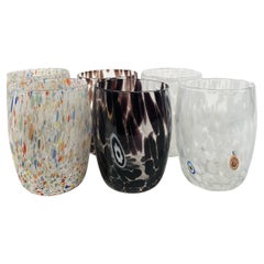 Set of 6 Murano Glasses - Hand-Blown, New, and Never Used