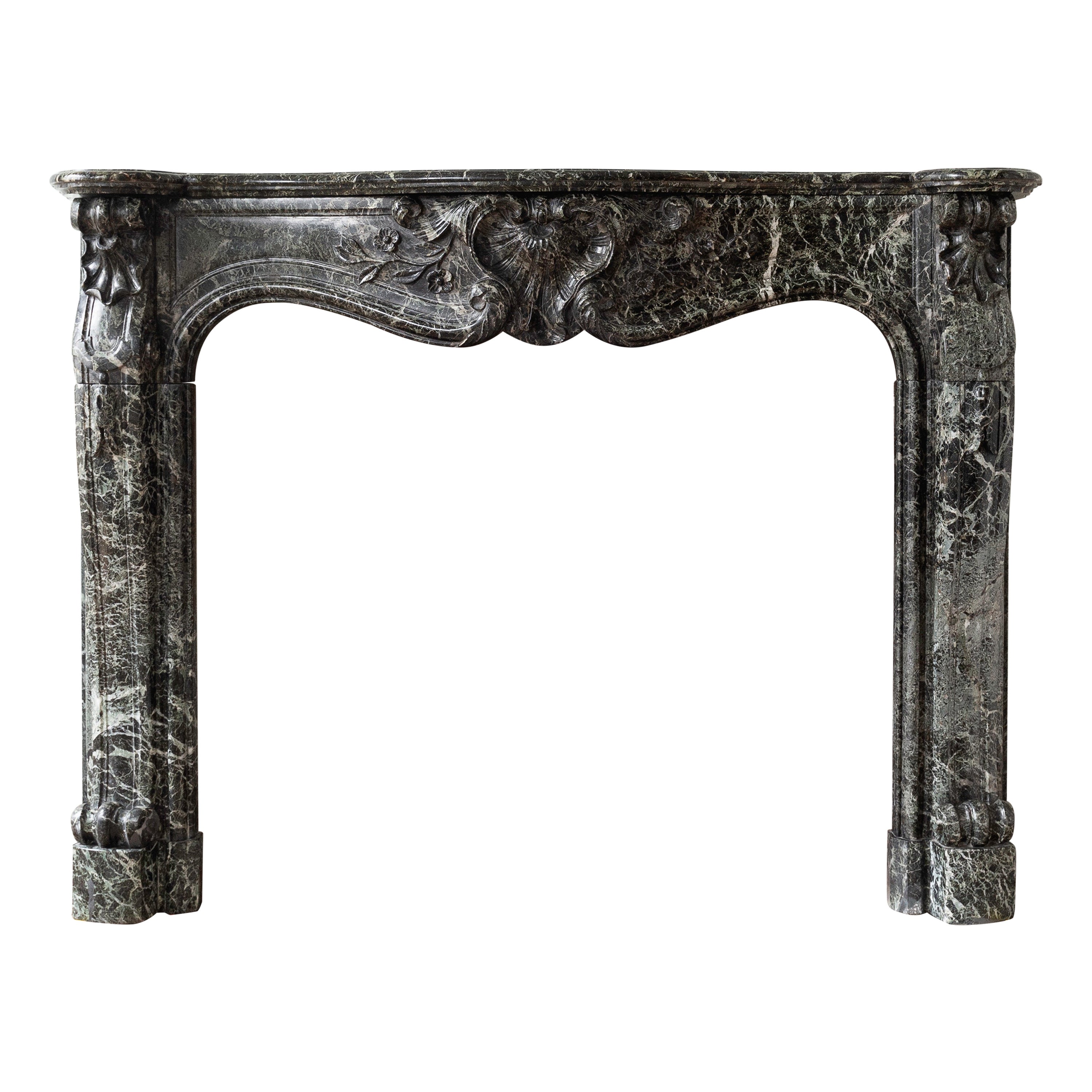19th Century Verde Tinos Fireplace