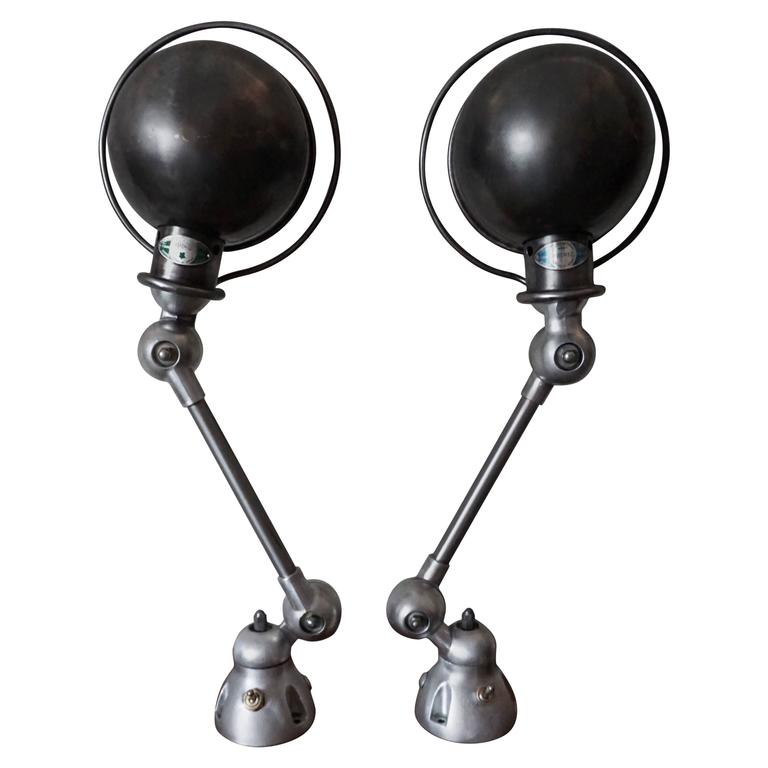 Pair of French Industrial Wall Lights / Scones by Jean-Louis Domecq for Jielde at 1stdibs