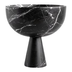 Black Marble Pedestal Bowl XL