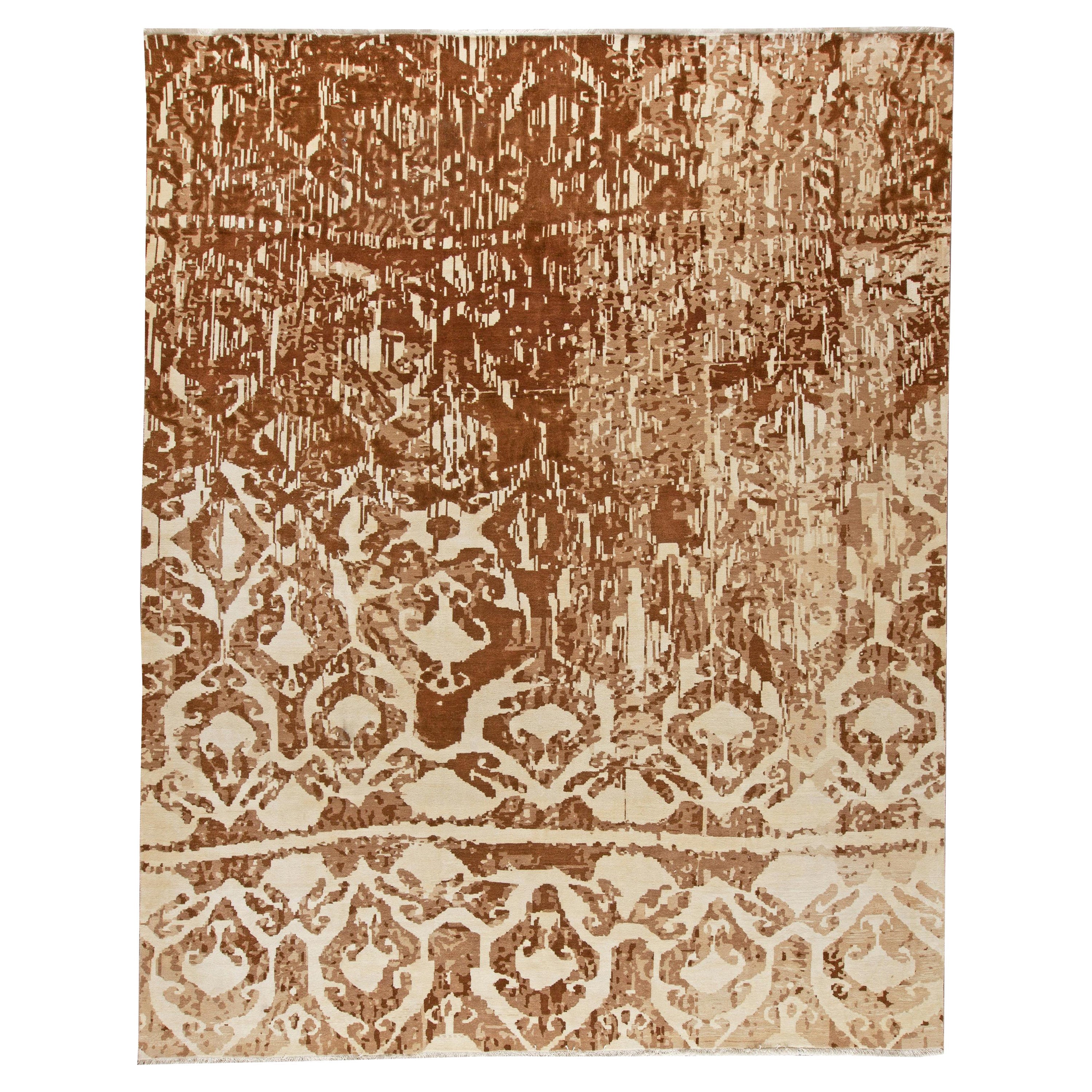 Contemporary Abstract Luria Hand Knotted Wool Rug by Doris Leslie Blau