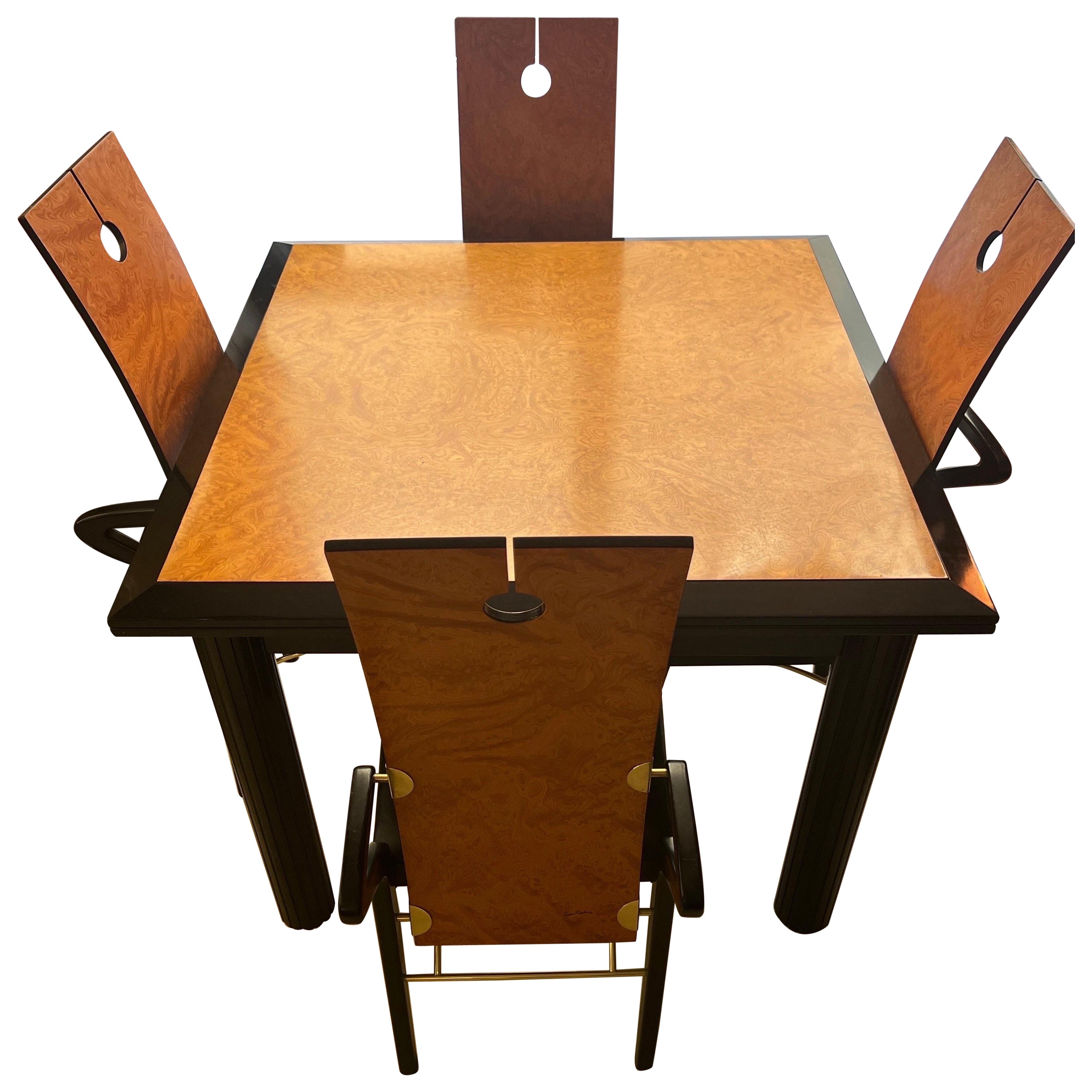 Both Table Set of Pierre Cardin Dining Extendable Table with Folding Opening with ...