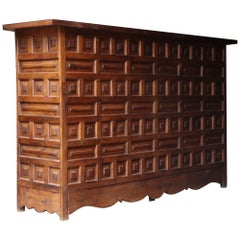 Vintage Spanish Dry Bar with Decorative Paneling, Brutalist 1960s