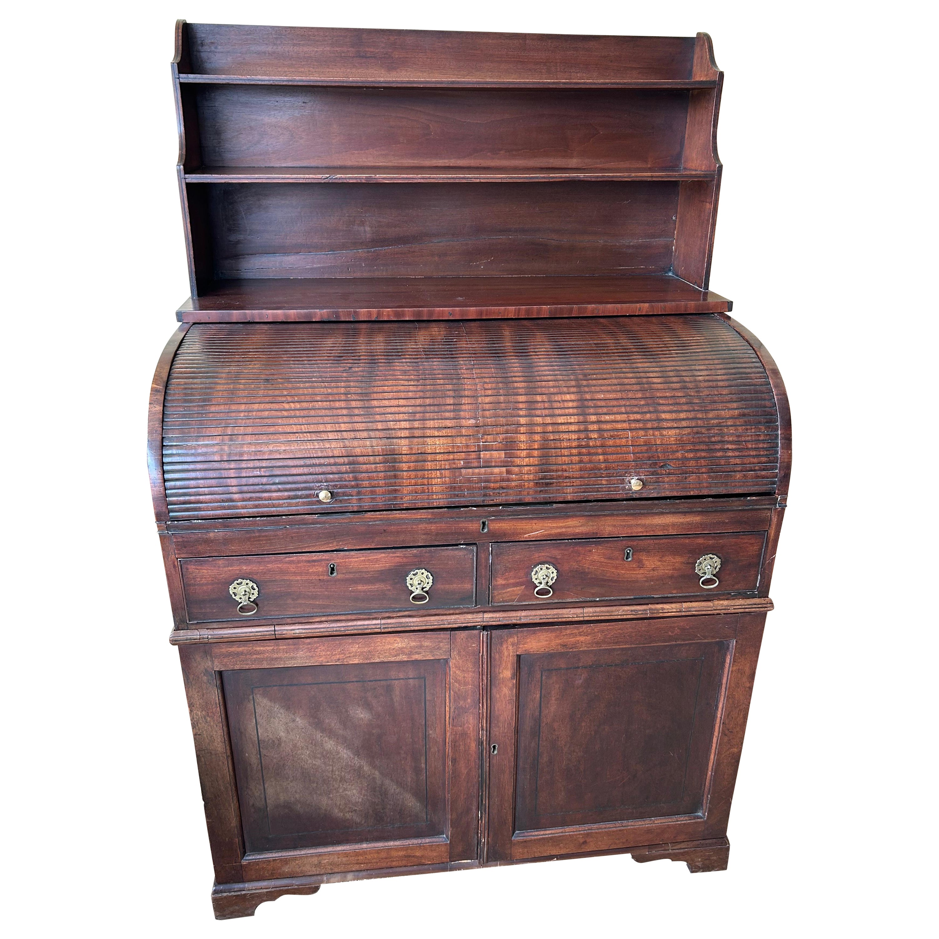 Character Rich 19th Century English Petite Rolltop Desk