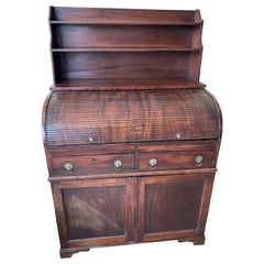 Antique Character Rich 19th Century English Petite Rolltop Desk