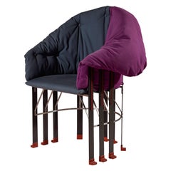 Gaetano Pesce carbon fiber and fabric "Pagnotta" chair by Meritalia, Italy, 2005