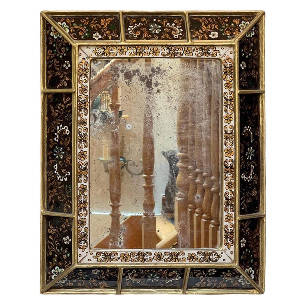 Vintage Italienisch Reverse gemalt Spiegel