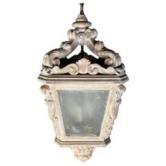 Vintage Carved italian Baroque Lantern C. 1940's
