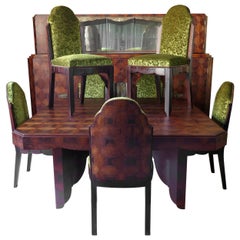 Ensemble de salle à manger Art déco par Mercier Freres, France, années 1920