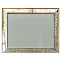 A 1940's Italian eglomise wall mirror