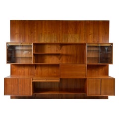Danish Teak 4-Bay Cado Wall Unit Modular Shelving System Bar Desk Paul Cadovius