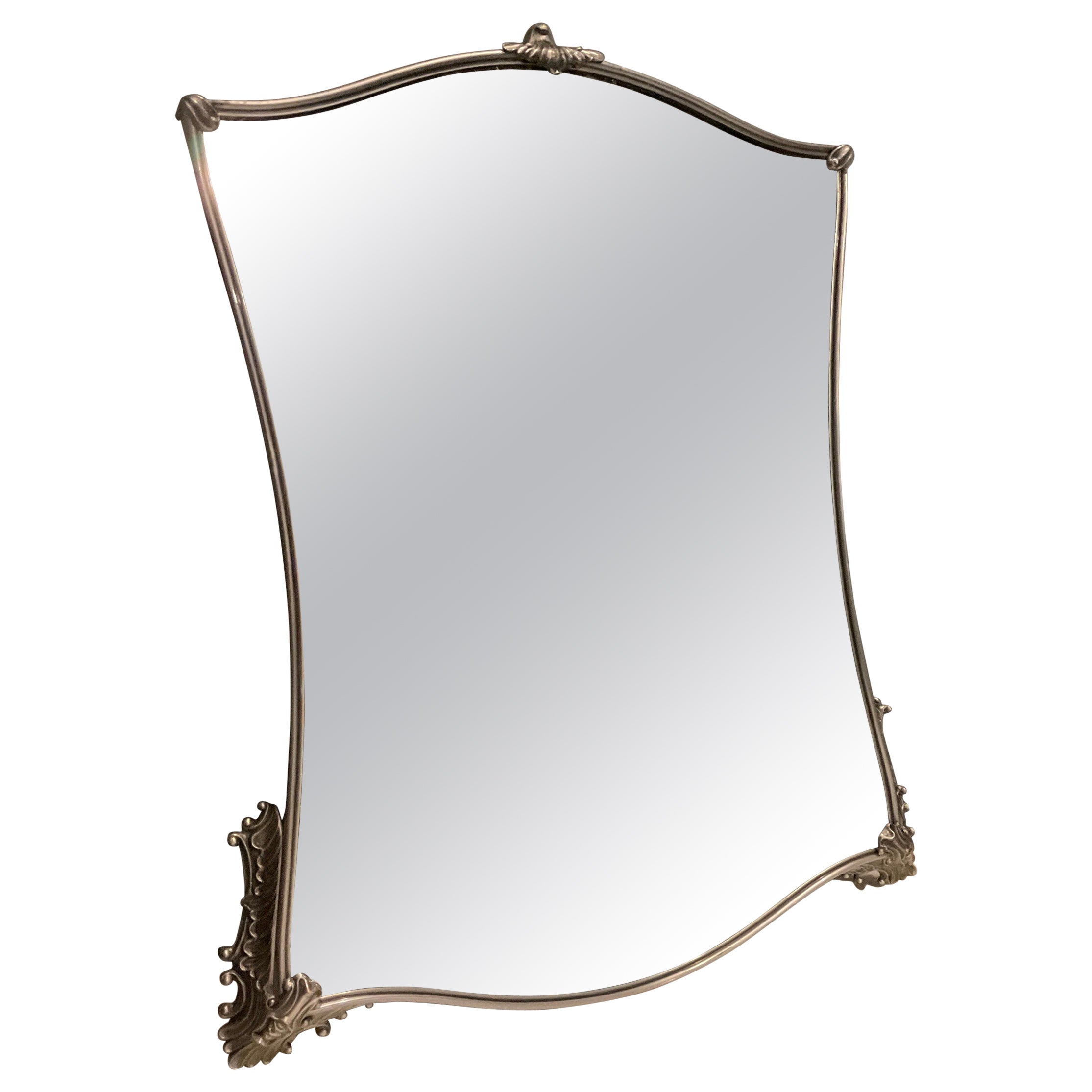 The Mirror in Nickel Italy aus den 70er Jahren im Angebot