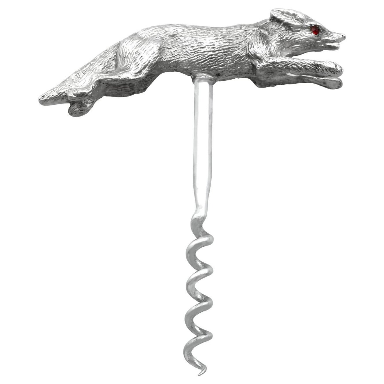 Vintage Sterling Silver Fox Corkscrew (1967)