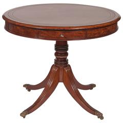 Regency Mahogany Leather Top Library Table