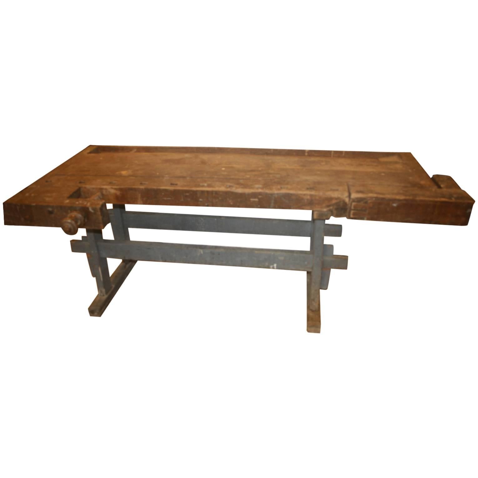 18th Century Carpenter's Industrial Workbench For Sale