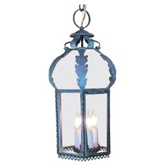 Funky Antique French Hanging Lantern or Chandler