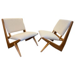 A pair of Italian boomerang side chairs