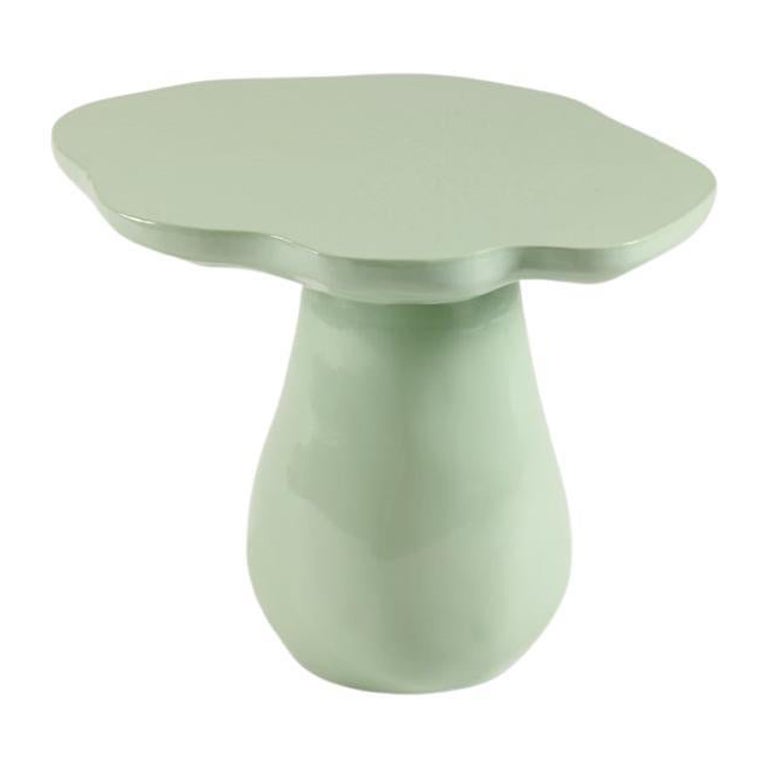 Table d'appoint champignon en céramique émaillée Emma Donnersberg, France, 2022