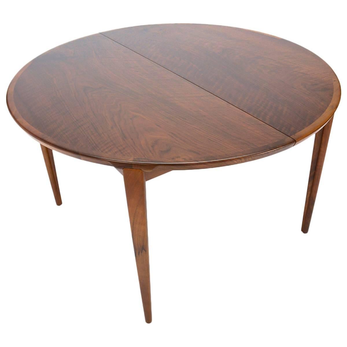 Round Walnut Dining Table by Rosengren Hansen