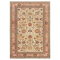 Doris Leslie Blau Alfombra auténtica de lana hecha a mano en Sultanabad Rugs del siglo XIX