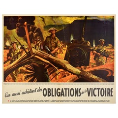 Original Vintage Krieg Propaganda-Poster, „Sie too Buy Victory Bonds“, Kanada, Zweiter Weltkrieg
