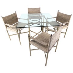 Mid-Century Modern Dining Table with Four Chairs