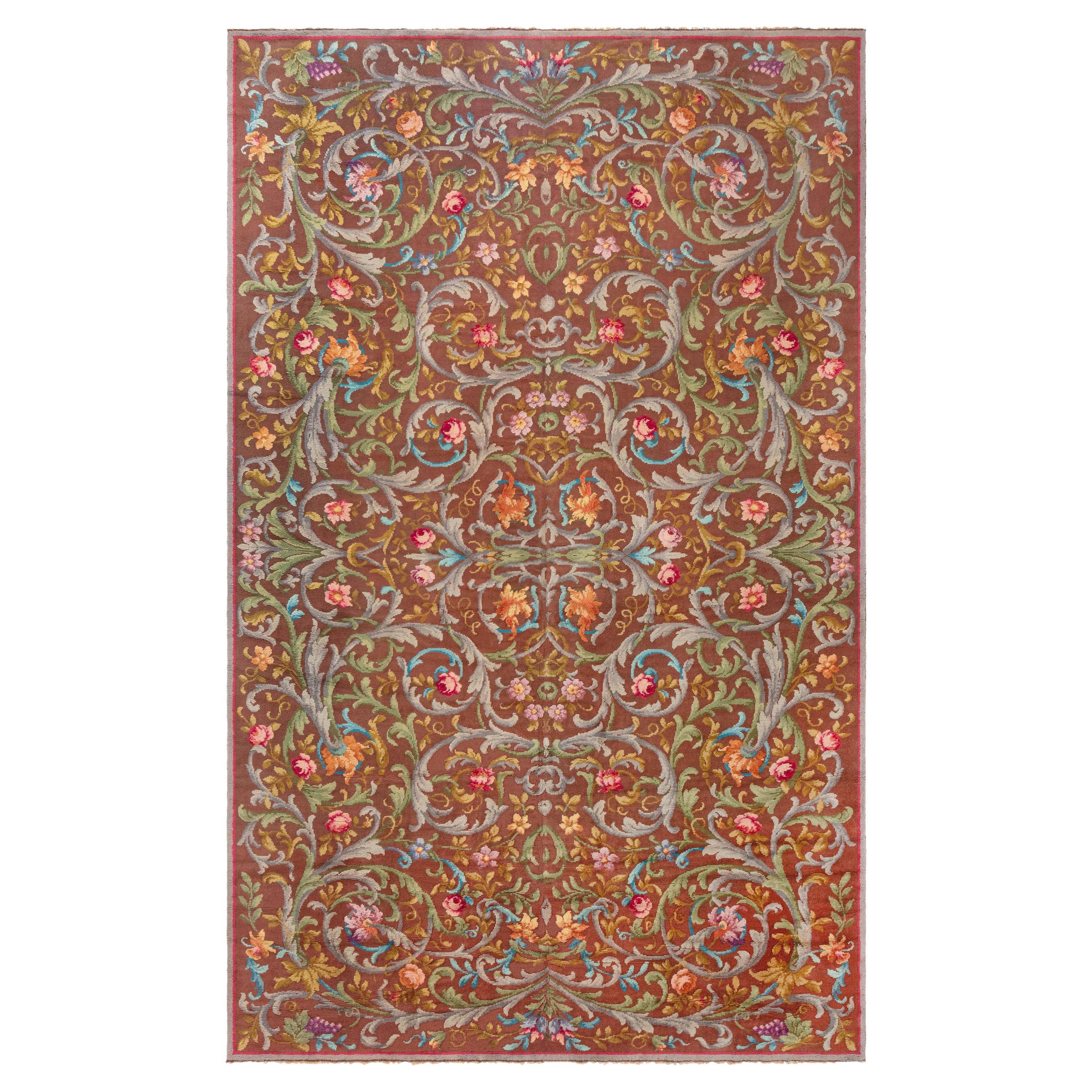 Doris Leslie Blau Vintage Spanish Savonnerie Rug (size adjusted)