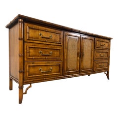 Faux Bamboo Nine Drawer Dresser