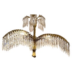 Antique French Parisian Design Crystal "Palm" Chandelier, CIRCA 1890-1900.