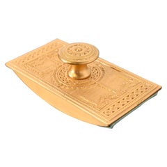 Tiffany Studios New York Adam Bronze Doré Rocker Blotter