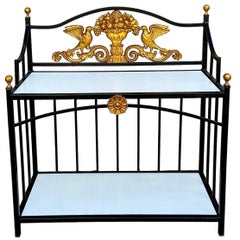 Italienischer Konsolentisch/Serviertisch aus Aluminiumguss im neoklassischen Stil des Neoklassizismus / Etagere