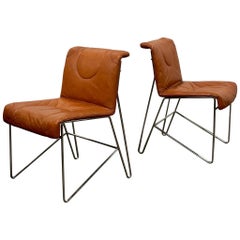 Leather Side Chairs by Guido Faleschini for Pace Collection