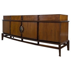 Mid Century Walnut & Burl Lowboy Credenza/Buffet by Helen & Hobey Baker, c1960s