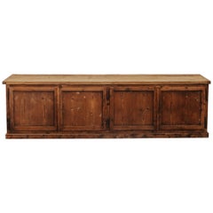 XL Pine Shop Cabinet From From Italy, Circa 1880