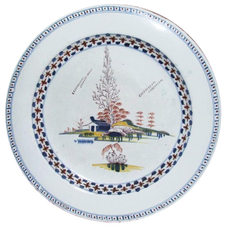 Special 7 Polychrome Plate with Scenes