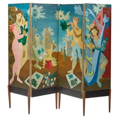Lucien Coutaud (1904-1977)u2028 - Paravent - peint sur toile