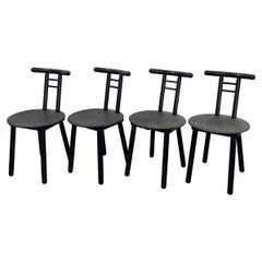 Set 4 chairs Postmodern Memphis Style Italian Design 1980's