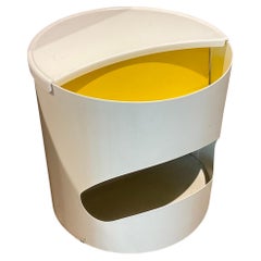 Vintage White and white Robo side table by Joe Colombo for Elco 1970s