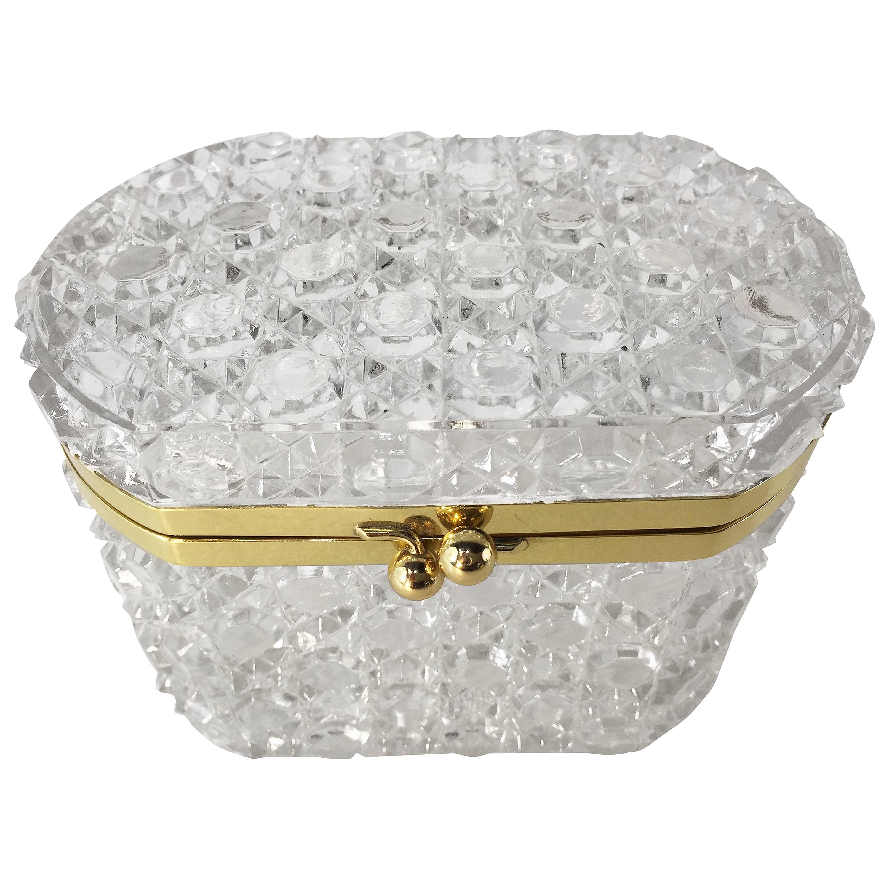 Signed Baccarat Crystal Table Box